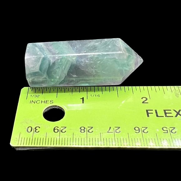 Snowflake Fluorite Tower Quartz Pointed Natural Mineral Rock Specimen Tower - Picture 9 of 9